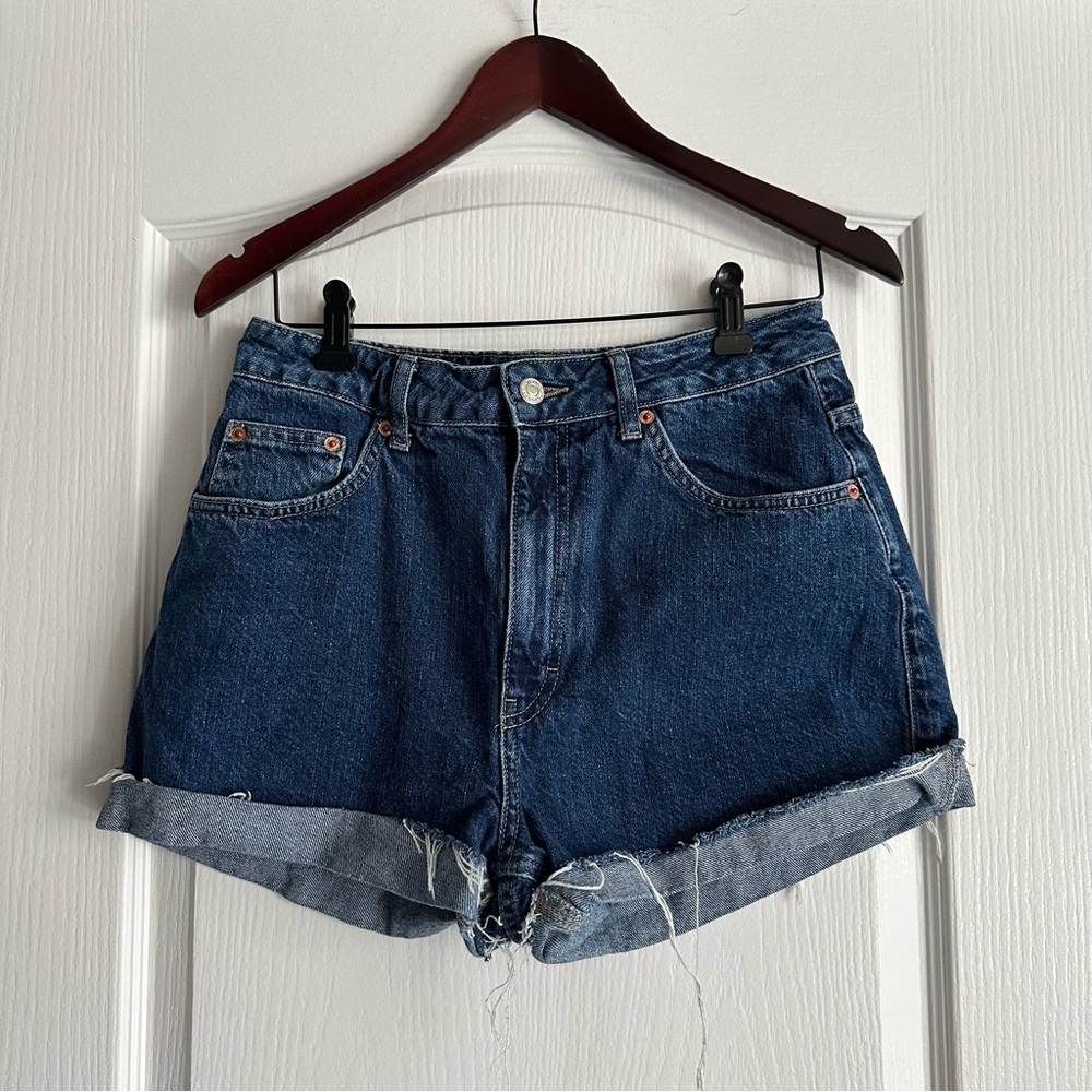 Topshop US 8 A-Line Denim Shorts